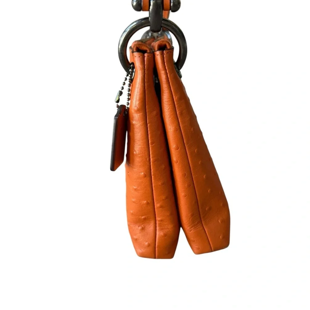 Coach Orange Ostrich Mia Crossbody‎ Bag